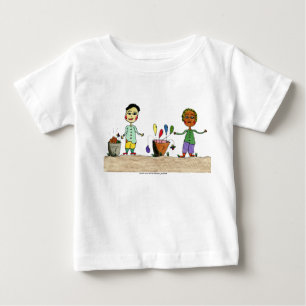 Camiseta Personagens de desenho animados com balde de balõ