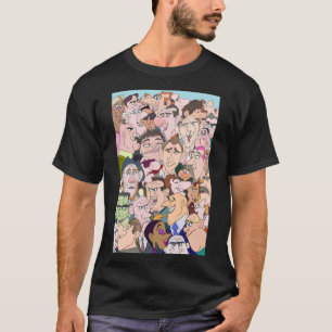 Camiseta Personagens de desenho animados Engraçados Colorid