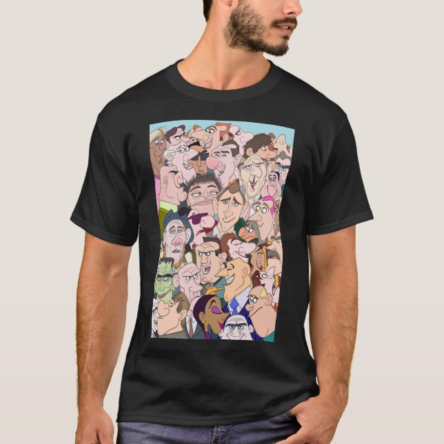 Camiseta Personagens de desenho animados Engraçados Colorid (Frente)