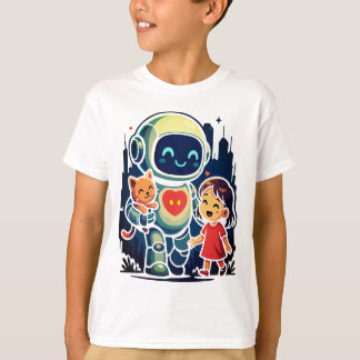 Camiseta Personagens de IA e Robô – Coleção de Design Futur