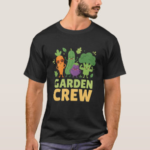 Camiseta Personagens de legumes da equipe de jardim engraça