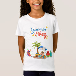 Camiseta Personagens de Melancia Fofos Relaxando sob uma Pa
