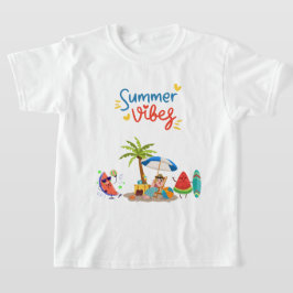 Camiseta Personagens de Melancia Fofos Relaxando sob uma Pa