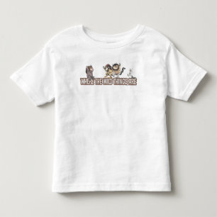 Camiseta Personagens de Onde Vivem os Monstros no Logotipo