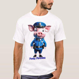 Camiseta Personagens de porco divertidos Porky