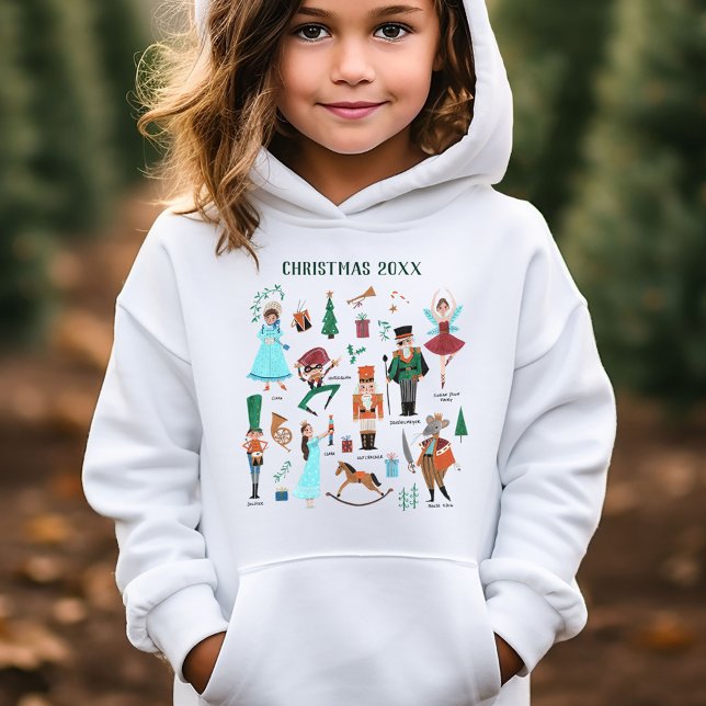 Camiseta Personagens do Ballet do Quebra-Nozes Natal (Nutcracker Ballet characters Christmas Hoodie)