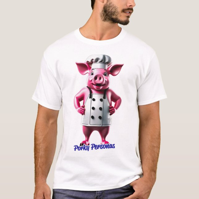 Camiseta Personagens porky personagens porquinos divertidos (Frente)