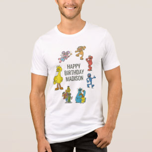 Camiseta Personagens Vintage da Rua Sésamo Tri-Blen de Aniv