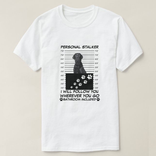 CAMISETA PERSONAL STALKER CUTE CUSTOMIZABLE PET DOG (Frente do Design)