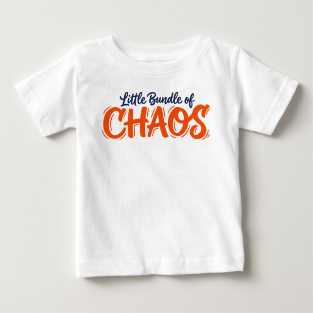 Camiseta Personalidade de Bebê Pequeno Caos (Frente)