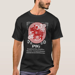 Camiseta Personalidade do Porco Zodíaco Chinês