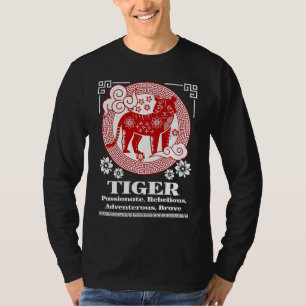 Camiseta Personalidade do Tigre do Zodíaco Chinês