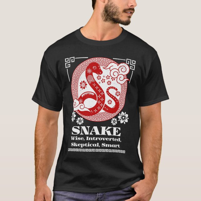 Camiseta Personalidade Zodiaca Cobra chinesa (Frente)