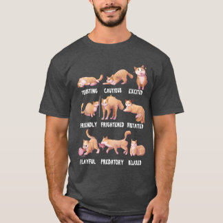 Camiseta Personalidades Engraçadas de Gato para Gatos Adole