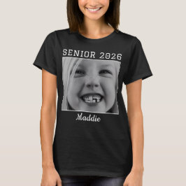 Camiseta  Personalised Senior 2026 custom Photo graduation