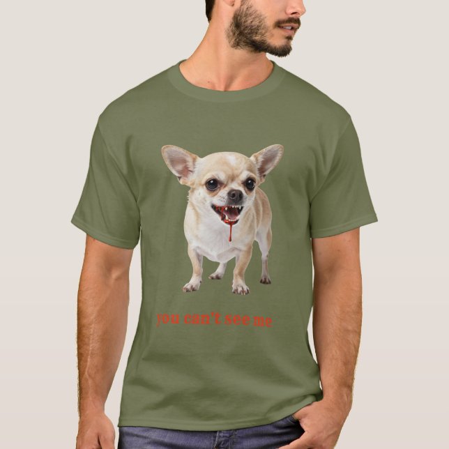 Camiseta Personalised You Can't See Me Chihuahua WWE (Frente)