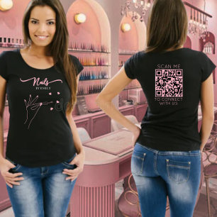 Camiseta Personalização da Mão Manicurista do Salão de Chic