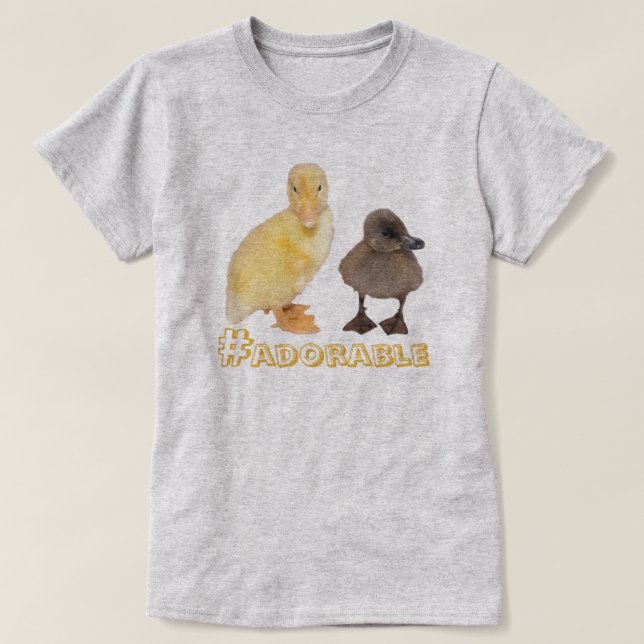 Camiseta Personalização de Fotografia de Ducklings Amarelo  (Frente do Design)