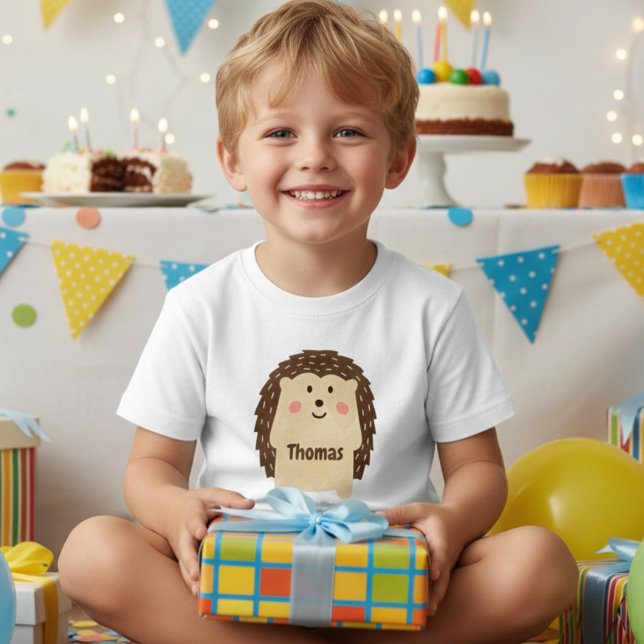 Camiseta Personalização de Hedgehog com Cores Aquáticas Sim (Criador carregado)