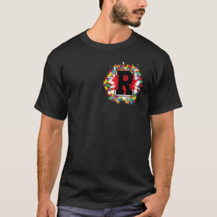 Camiseta Personalização do Autismo Consciência inicial R -