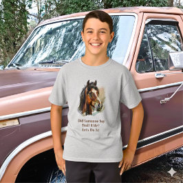 Camiseta Personalização do Cavalo da Criança