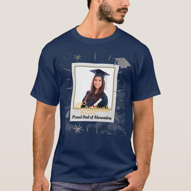 Camiseta Personalização do Pai Ortográfico de Graduação do  (Frente)