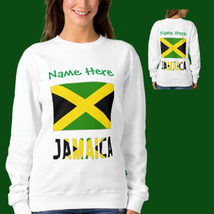 Camiseta Personalização Verde da Bandeira da Jamaica e da J