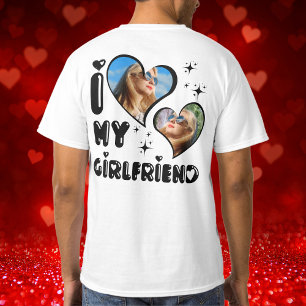 Camiseta Personalizada 2 Foto que Amo a minha Namorada