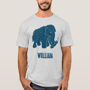 Camiseta Personalizada a fotografia azul do Wooly Mammoth