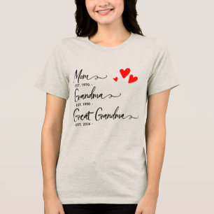 Camiseta Personalizada Ano Mãe Avó Bisavó Moda