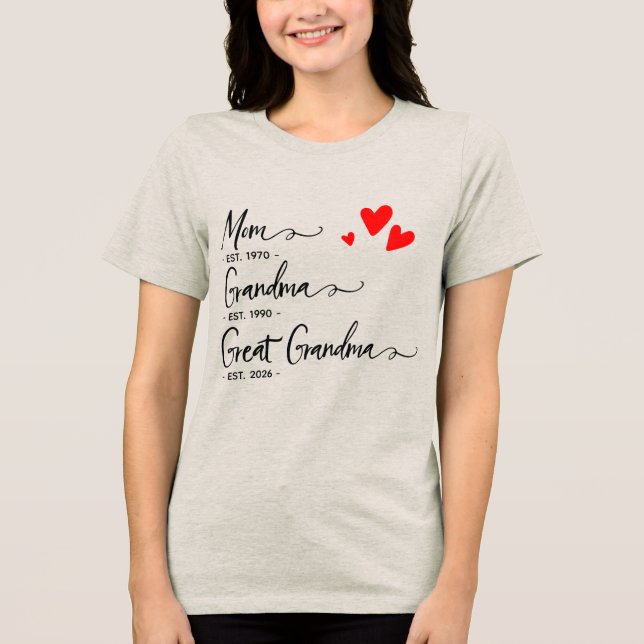 Camiseta Personalizada Ano Mãe Avó Bisavó Moda (Frente)