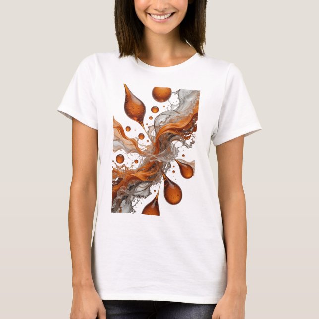 Camiseta Personalizada ARTE ABSTRATA Laranja Ousad (Frente)