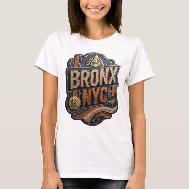 Camiseta Personalizada Artística Gold BRONX NYC (Frente)