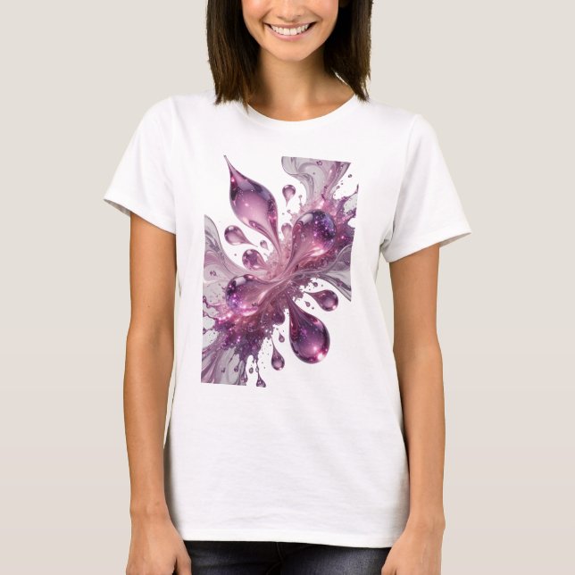Camiseta Personalizada Artística Roxa GOTA DE ÁGUA (Frente)