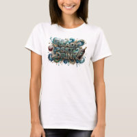 Camiseta Personalizada Azul Verde READY SET DRINK