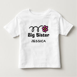 Camiseta personalizada Big Sister para irmãos mais