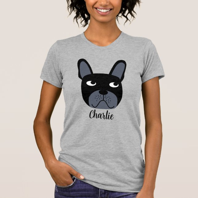 Camiseta Personalizada Black French Bulldog (Frente)