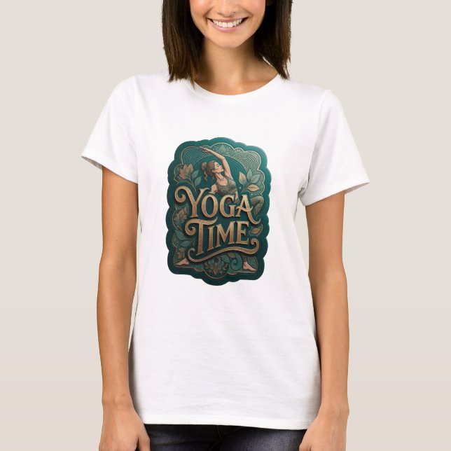 Camiseta Personalizada Bold Gold YOGA TIME (Frente)