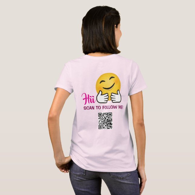Camiseta Personalizada Código QR Redes Sociais Sig (Parte Traseira Completa)