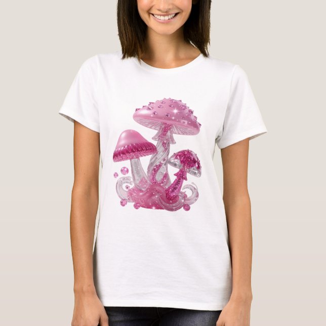 Camiseta Personalizada Cogumelos PRATEADOS COM BRI (Frente)