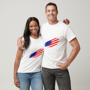 Camiseta Personalizada com Bandeira Americana