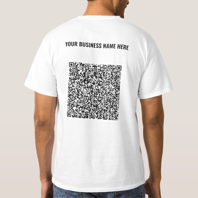 Camiseta personalizada com código QR e nome da sua (Verso)