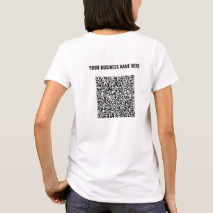 Camiseta personalizada com código QR e texto perso