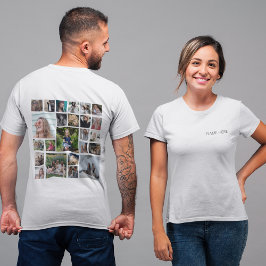 Camiseta Personalizada com Colagem de 24 Fotos