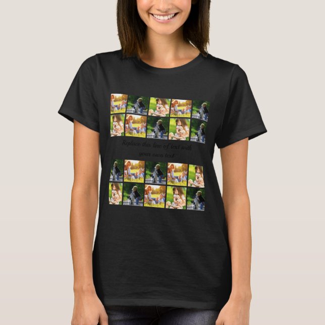 Camiseta Personalizada com Colagem de Fotos e Text (Frente)