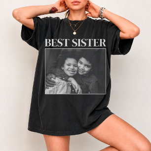 Camiseta Personalizada com Foto da Melhor Irmã Pre