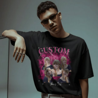 Camiseta personalizada com foto de camiseta de rap