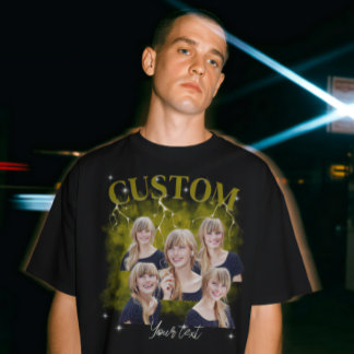 Camiseta personalizada com foto de camiseta de rap