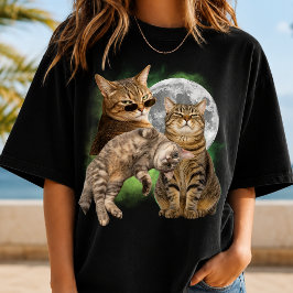 Camiseta Personalizada com Foto de Gato Bootleg de