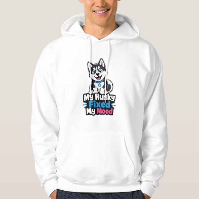 Camiseta Personalizada com Foto de Husky Cachorro  (Frente)